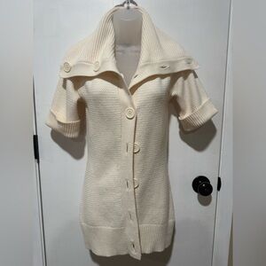 Guess Cream Short Sleeve Cardigan